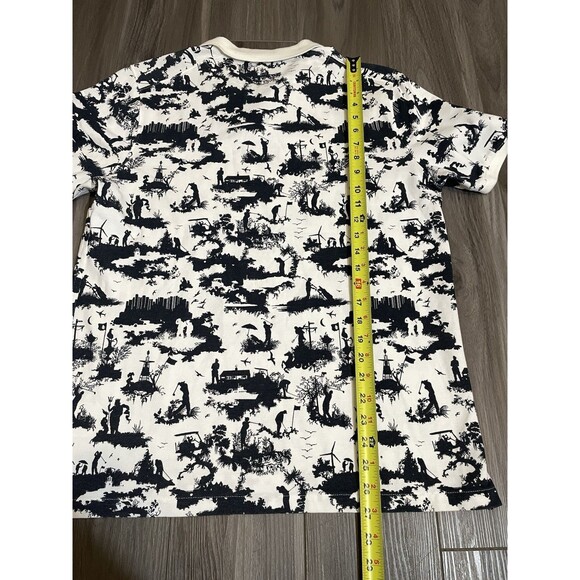 Nike Polo Shirt Men’s White M 2019 British Open Toile -All Over Graphic - Picture 5 of 6